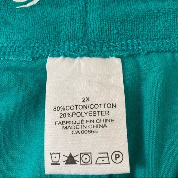 Active Zone Size 2X Teal Mini Skirt with Drawstring Waist - Picture 6 of 7